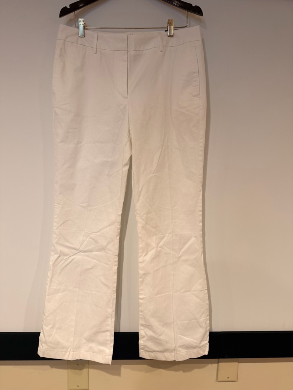 Lands' End Women's White Straight-Leg Pants